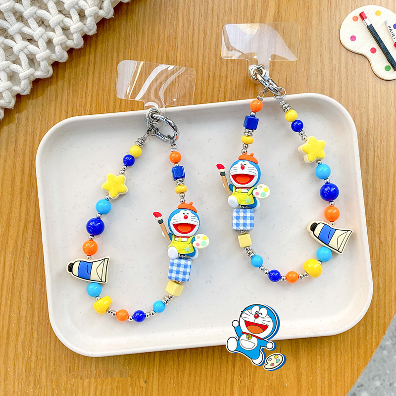 Phone Accessories Supplier - Doraemon Kreskówka Telefon Komórkowy Koralikowy Łańcuszek
