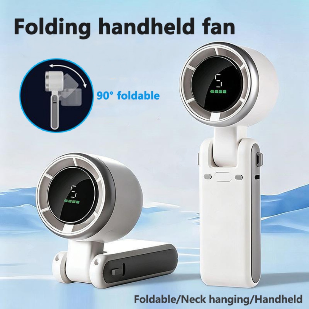 Phone Cooling Fan - Przenośny Mini Wentylator Składany/Wieszany na Szyję/Ręczny,
