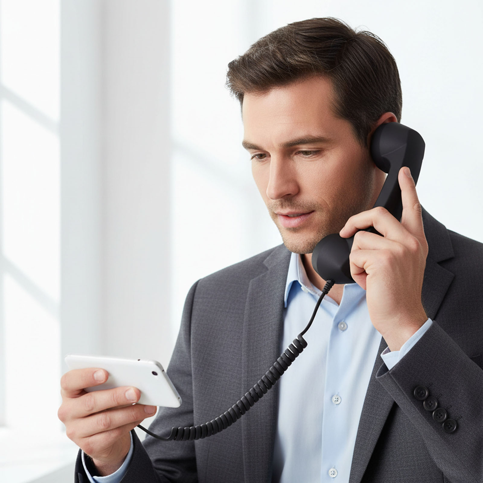 Ergonomiczny zestaw słuchawkow – Retro Handset Phone recenzja i cena