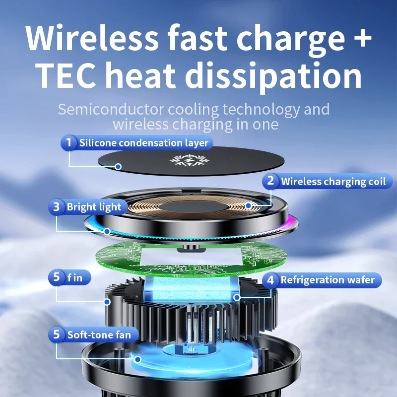 Magnetyczna bezprzewodowa łado – Phone Cooling Fan recenzja i cena